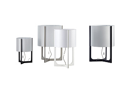 Настольная лампа Nirvana Ø 40 см матовый никель/белый абажур