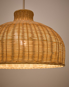 Ennia Абажур из ротанга со светлой отделкой Ø38 см
