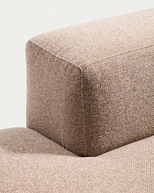 Четырехместный диван Blok из коричневой синели, 380 см