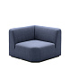Угловой модульный диван Neom синего цвета 75 см