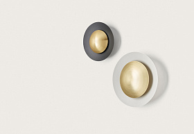 Бра Coss 40 см белое + диффузор 25 см латунь