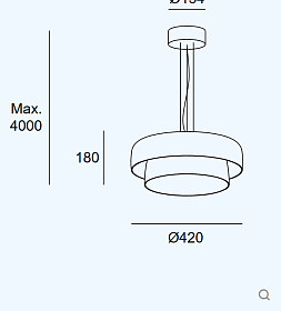 Подвесной светильник Levels 2 Bodies Ø420mm + Ø320mm 00-A052-05-12