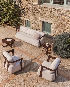 Уличный столик Tamaris из алюминия коричневого цвета Ø48 см