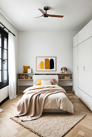 Потолочный вентилятор MINI PUNT S Ш900mm черный 3 PALAS темное дерево