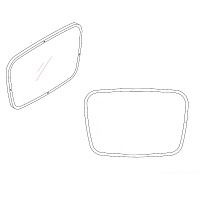 Зеркало RONDA шпон ореха F 76x50