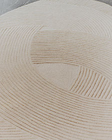 Белый шерстяной ковер Domm 160 x 230 см