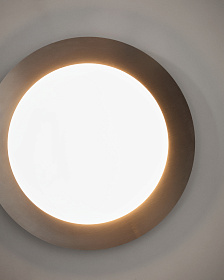 Потолочный светильник Novae из светло-серого металла и матового стекла, Ø 40 см