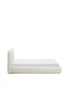 Кровать Martina со съемным чехлом из шенилла цвета экрю 90 x 200