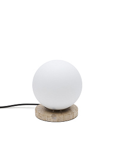 Malachi Настольная лампа из матового стекла и травертина