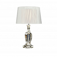 Настольная лампа Corinto стеклянная с белым абажуром