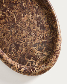 Поднос Lenorel из бордового мрамора 43 x 28 см