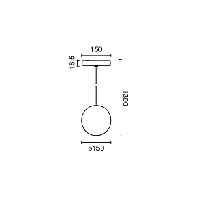 Трековый светильник NESO SLIM UNIK COLGANTE 3000K черный CASAMBI