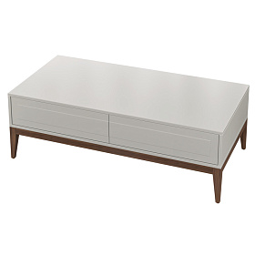 Журнальный столик MARBELLA шпон ореха F, матовый лак RAL9002