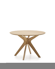 Круглый стол Naanim из дубового шпона, Ø 100 см