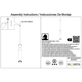 9325 Подвесной модульный светильник без основания SPARK