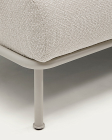 2-местный диван Aurum из шенилла цвета экрю и бежевого металла 210 см