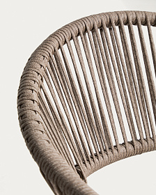 Уличный стул Alimia из бежевого алюминия с бежевой веревкой