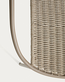 Кресло уличное Atrani из стали и веревки цвета таупе