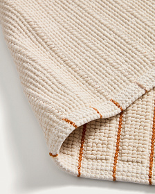 Хлопковый коврик для ванной Merade с оранжевыми полосками, 50 x 80 см