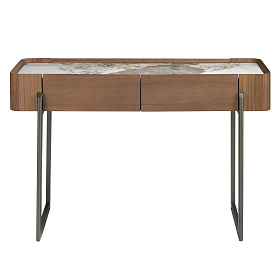 Консоль прямоугольная 3254/437-X из ореха и керамики