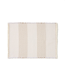 Коврик для ванной Bina из 100% хлопкового жаккарда цвета экрю 50 x 70 см