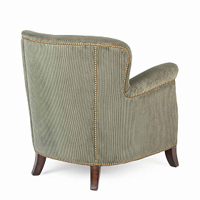 Классическое кресло Motto из зеленого вельвета