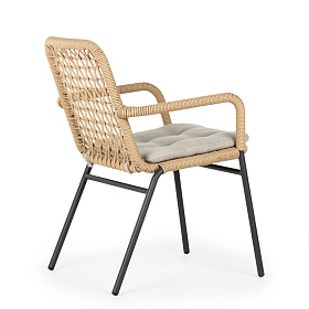 Плетеный стул Sanser с подлокотниками