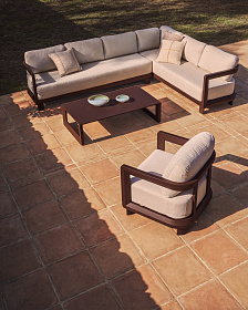 Уличное кресло Nerano из коричневого алюминия