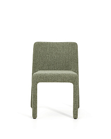 Штабелируемый стул Loria из зелёного шенилла