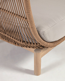 Кресло Catalina из бежевой веревки и массива акации