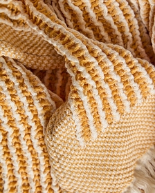 Хлопковый плед Lideba в оранжевую полоску, 100 x 170 см