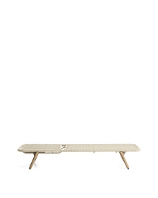 Шезлонг Dandara из веревки цвета экрю и стали с ножками из массива акации