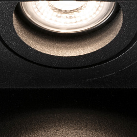 Встраиваемый светильник Hyde черный без рамки 2L GU10