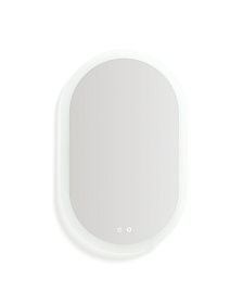 Овальное зеркало для ванной Mervi со LED подсветкой и защитой от запотевания 80 x 50 см
