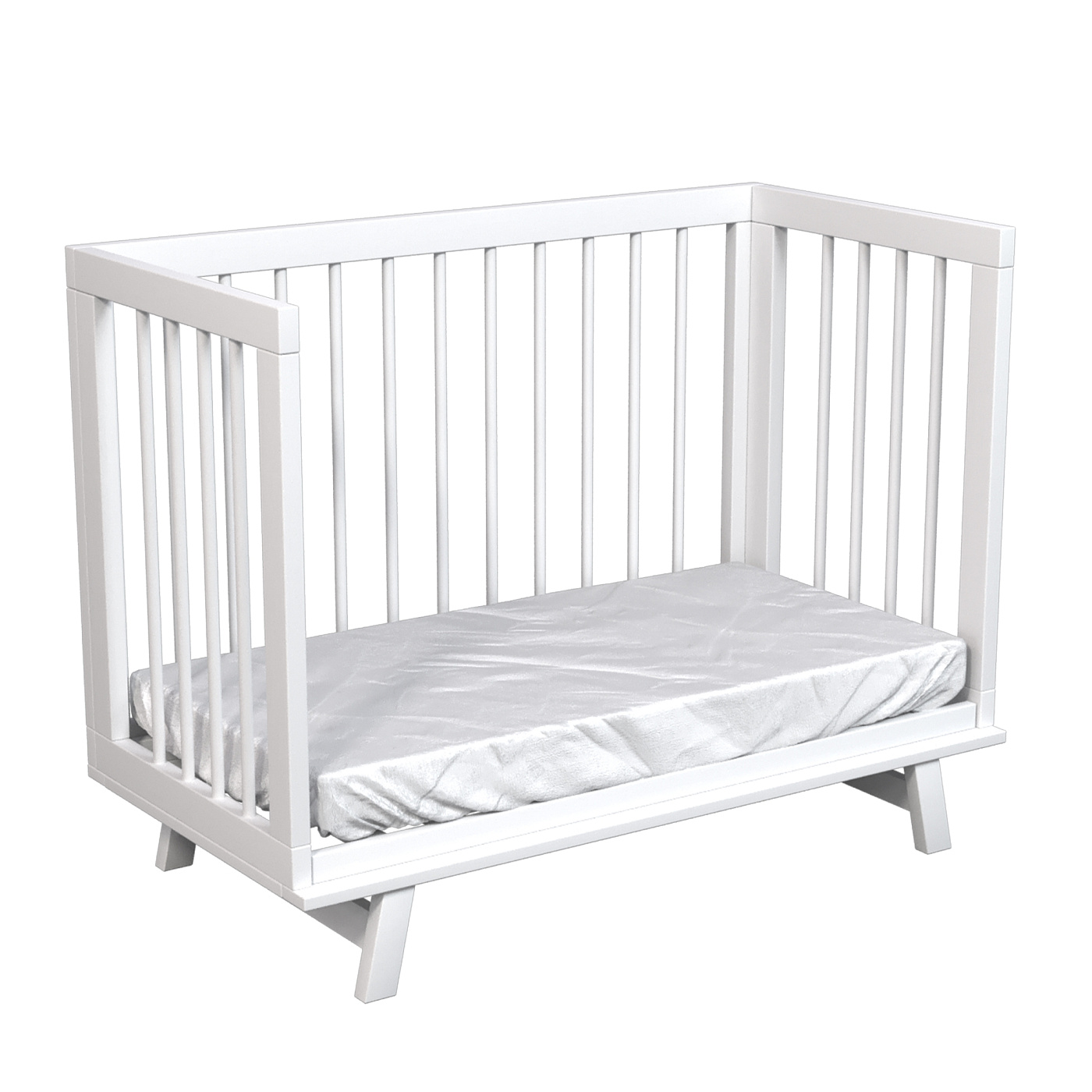 Кроватка для новорожденного Lillaland - модель Lilla Aria (НИК23)белая