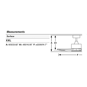 Потолочный вентилятор KAUAI Ш2330mm белый 3 PALAS