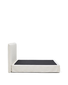 Кровать Jaira из белого шенилла со съемным чехлом для матраса 180x200 см