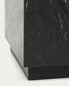 Приставной столик Sorein из черного мрамора 40 x 40 см