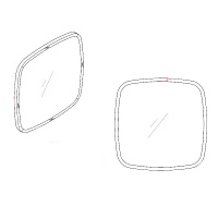 Зеркало RONDA шпон ореха F 60x60 см