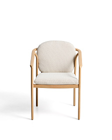 Уличный стул Sirte из алюминия с отделкой под дерево и веревкой цвета экрю