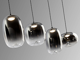 Onice Люстра 4L черно-дымчатый