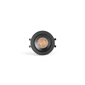 KIVI Встраиваемый светильник ORIENTABLE черный 5W 2700K 36° IP44