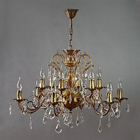 Люстра MANTRA Alicante Ambiente 12L 8888/6+6 AB Leaf Crystal