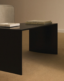 Черный лакированный журнальный столик Litto из МДФ, 90 x 45 см