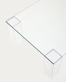 Журнальный столик Adularia из стекла прозрачного цвета 140 x 60