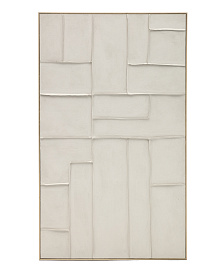 Klis Картина из белого льна с геометрическими фигурами, 120 х 200