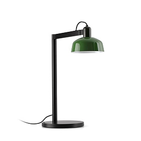 Настольный светильник TATAWIN с абажуром зеленый металл 1xE27