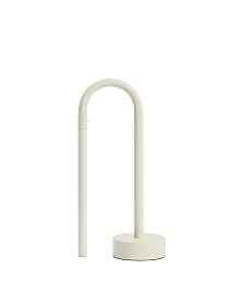 Переносная настольная лампа Bow из серого алюминия