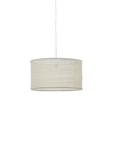 Подвесной светильник Mariela с абажуром из бежевого льна