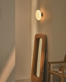 Bamila Бра из дымчатого стекла и никелированного металла Ø25 см